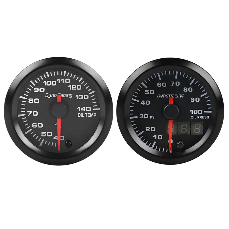 Dyno Racing Oil Temp Gauge 40-140 Celsius Oil Temperature Meter With 7 Color LED 0-100 Psi Oil Pressure Gauge
Dyno Racing Oil Temp Gauge 40-140 Celsius Oil Temperature Meter With 7 Color LED 0-100 Psi Oil Pressure Gauge