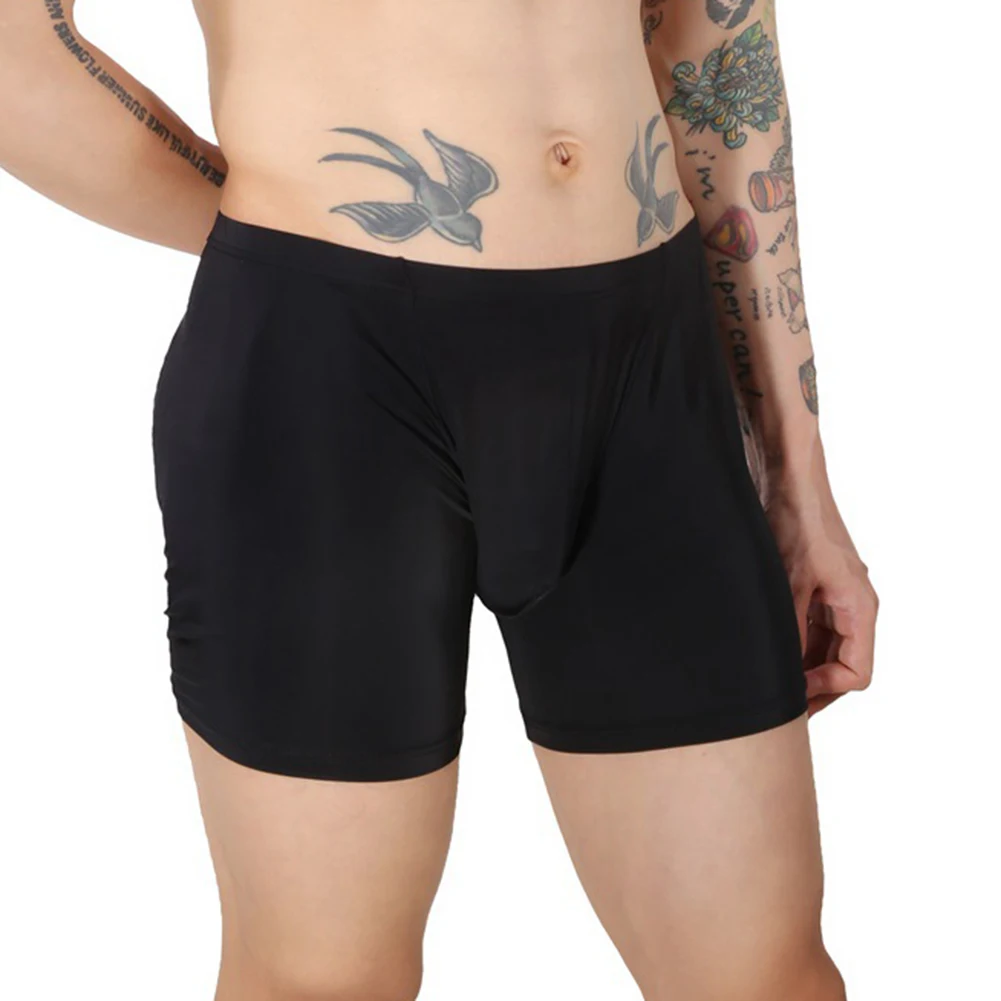 Men Long Leg Boxer Ice Silk Seamless Briefs Pouch Underwear Ultra-thin Breathable Shorts Trunks Casual Solid Underpants
Men Long Leg Boxer Ice Silk Seamless Briefs Pouch Underwear Ultra-thin Breathable Shorts Trunks Casual Solid Underpants