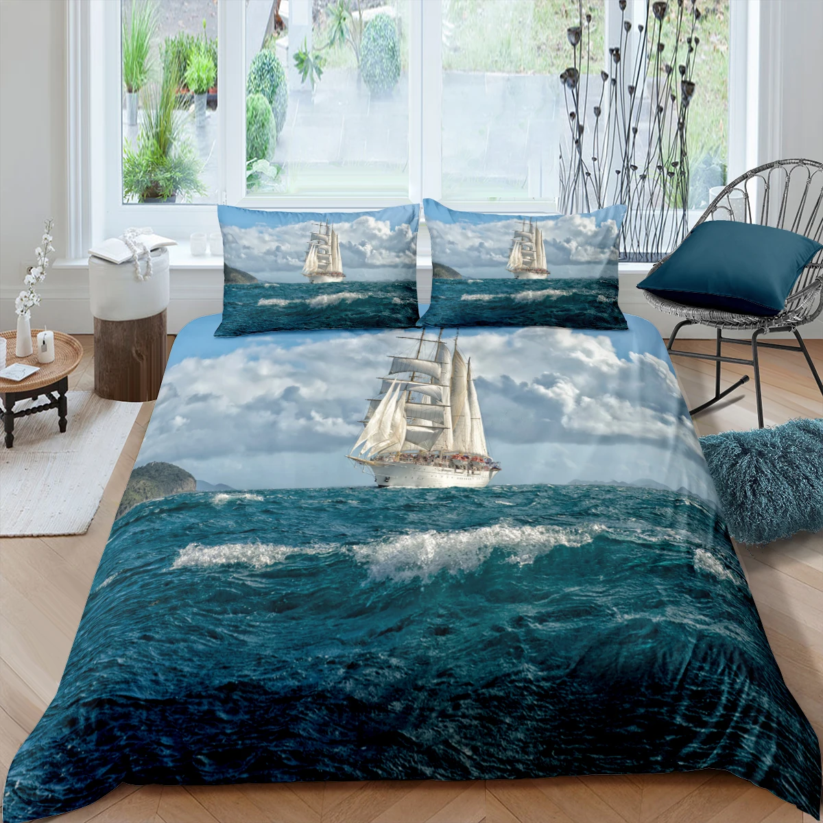 Home Living Luxury 3D Sailboat Bedding Set The Sea Duvet Cover Pillowcase Queen and King EU/US/AU/UK Size Comforter Bedding
Home Living Luxury 3D Sailboat Bedding Set The Sea Duvet Cover Pillowcase Queen and King EU/US/AU/UK Size Comforter Bedding