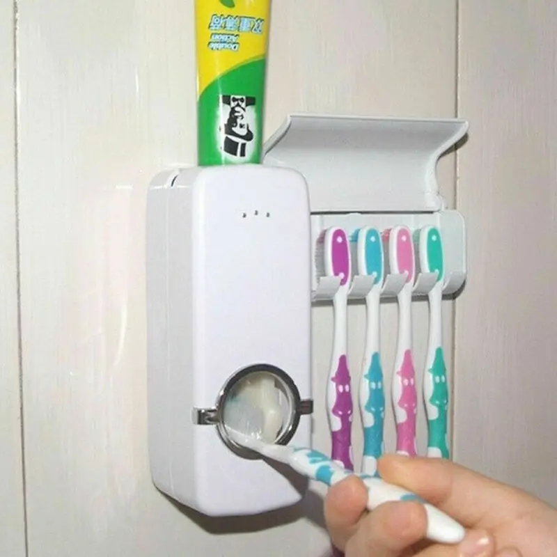 ABS Toothbrush Holder Universal Wall Mounted Tooth Brush Organizer With Automatic Toothpaste Dispenser
ABS Toothbrush Holder Universal Wall Mounted Tooth Brush Organizer With Automatic Toothpaste Dispenser