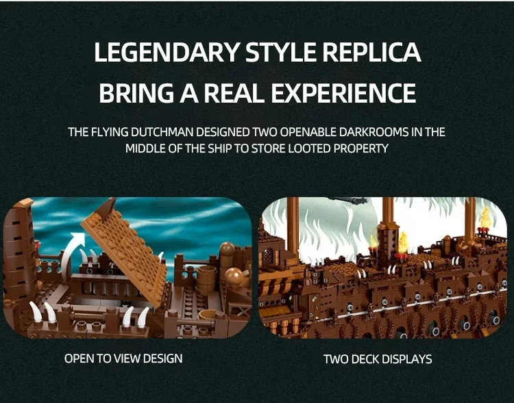 3658PCS The Flying Dutchman Building Blocks Phantom Black Pearl Ship Model Bricks Desktop Decoration Toys For Kids Holiday Gifts 3658PCS The Flying Dutchman Building Blocks Phantom Black Pearl Ship Model Bricks Desktop Decoration Toys For Kids Holiday Gifts