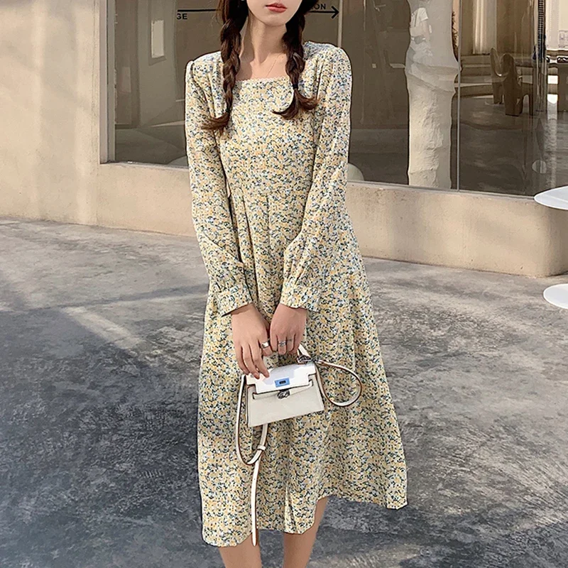 Elegant Loose Chiffon Dress Women Sweet Chic Flower Floral Long Dresses Casual New Long Sleeve Square Collar Outfits Dress 24521
Elegant Loose Chiffon Dress Women Sweet Chic Flower Floral Long Dresses Casual New Long Sleeve Square Collar Outfits Dress 24521