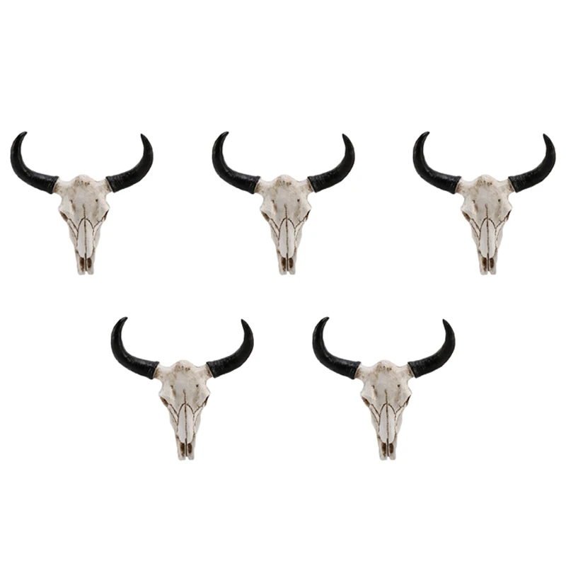 5X Resin Longhorn Cow Skull Head Wall Hanging Decor 3D Animal Wildlife Sculpture Figurines Crafts Horns For Home Decor
5X Resin Longhorn Cow Skull Head Wall Hanging Decor 3D Animal Wildlife Sculpture Figurines Crafts Horns For Home Decor