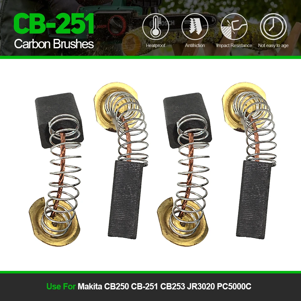 

4Pcs Replace Carbon Brushes For Makita CB250 CB-251 CB253 191941-2 194994-0 194547-5 JR3020 PC5000C Power Tool 11X7 X18mm
