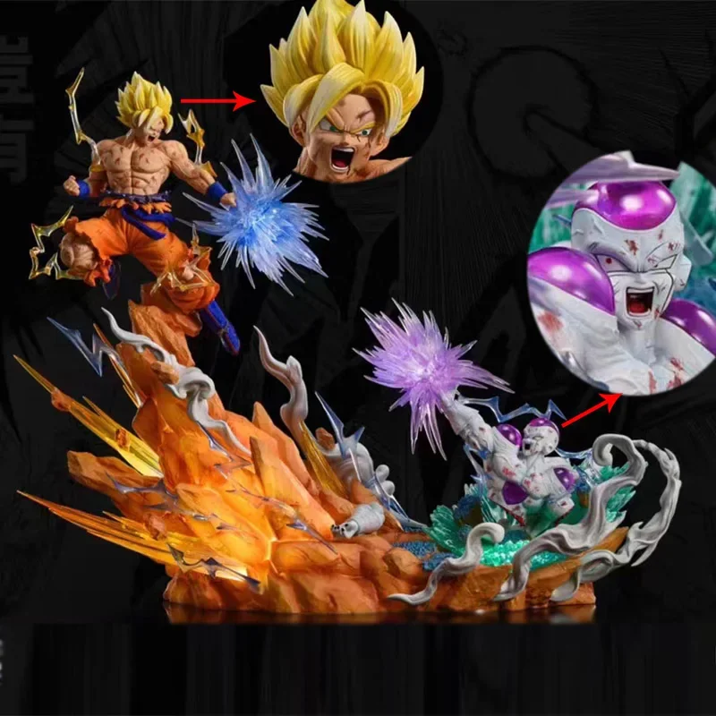 

Dragon Ball Frieza Figures Son Goku VS Frieza VS Buu Action Figures PVC Anime Collection Statue Model Toys Decoration Gifts