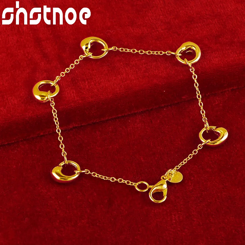 SHSTONE 24K Gold Five Circular Pendants Bracelets For Woman Fashion Party Wedding Engagement Charm Jewelry Christmas Gift
SHSTONE 24K Gold Five Circular Pendants Bracelets For Woman Fashion Party Wedding Engagement Charm Jewelry Christmas Gift
