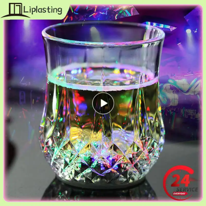 

Creative Flashing Cup Wine Beer Whisky Mug Water Beverage Drinking Glass LED Automatic Glowing Cup Party Decorative Supplies New