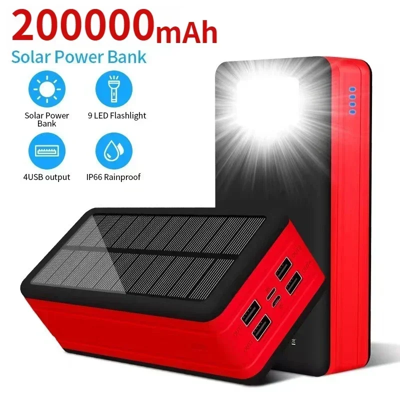 Outdoor 200000 milliampere solar wireless power bank multifunctional camping, mountaineering, cycling mobile power supply
Outdoor 200000 milliampere solar wireless power bank multifunctional camping, mountaineering, cycling mobile power supply