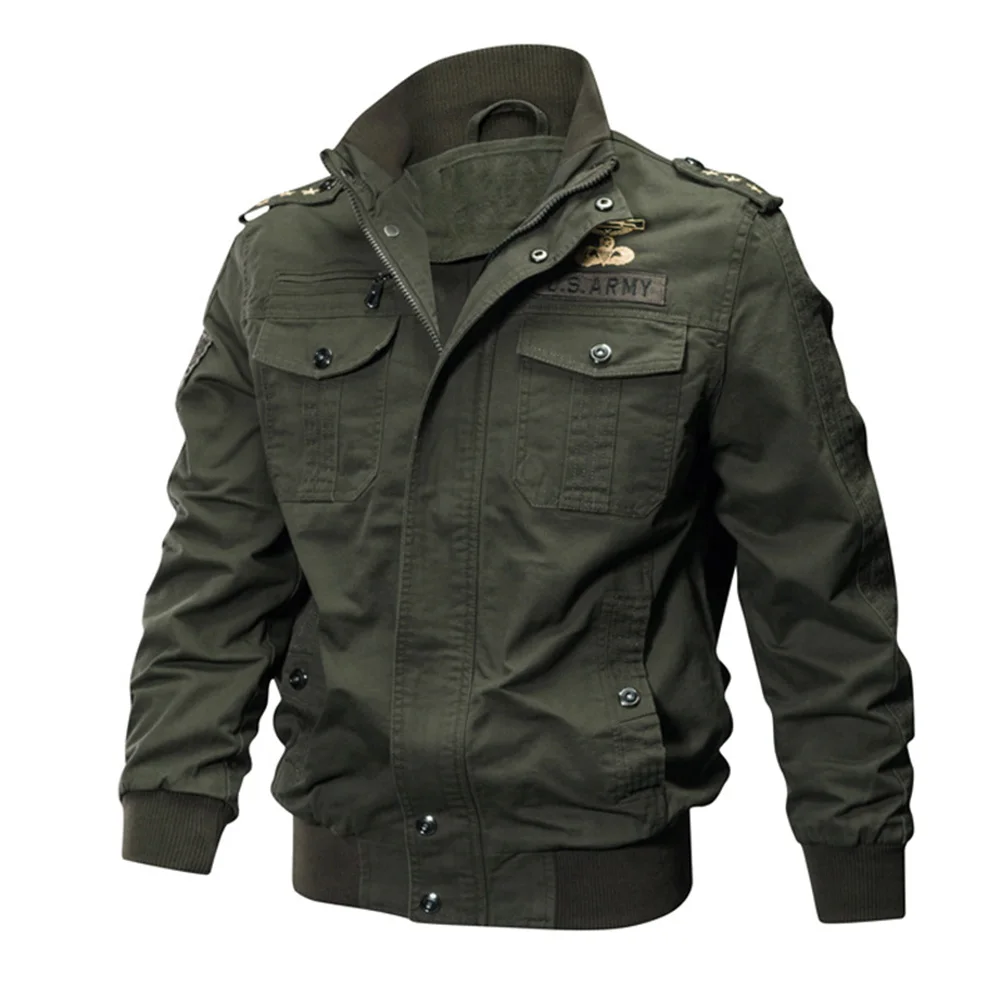 Men's Cargo Military Jacket Spring Autumn Casual Multi-pocket Pilot Male Army Cotton Work Coats Outwear Top Jackets Clothing
Men's Cargo Military Jacket Spring Autumn Casual Multi-pocket Pilot Male Army Cotton Work Coats Outwear Top Jackets Clothing