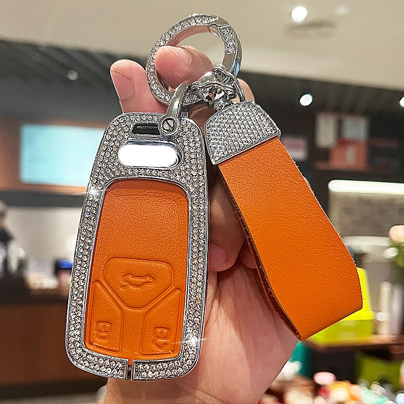 Zinc Alloy Leather Car Remote Key Case Cover Shell Fob For Audi A4 B9 A5 A6 8S 8W Q5 Q7 4M S4 S5 S7 TT TTS TFSI RS Keychain
Zinc Alloy Leather Car Remote Key Case Cover Shell Fob For Audi A4 B9 A5 A6 8S 8W Q5 Q7 4M S4 S5 S7 TT TTS TFSI RS Keychain