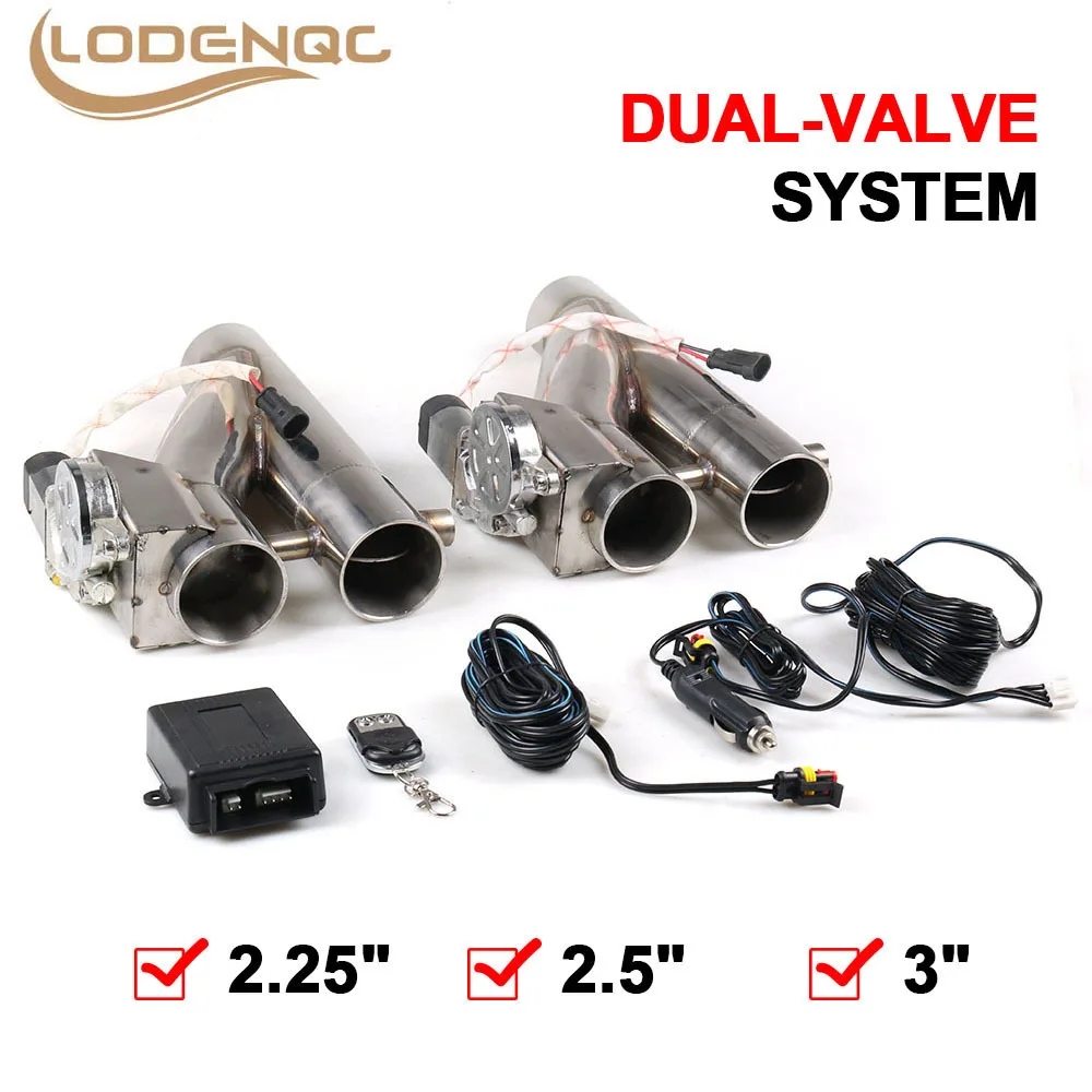 Stainless Steel Headers Y Pipe Double Electric Exhaust Cutout Dual Valve With Remote Control Cut Out Kit 2''/2.25''/2.5'' /3.0''
Stainless Steel Headers Y Pipe Double Electric Exhaust Cutout Dual Valve With Remote Control Cut Out Kit 2''/2.25''/2.5'' /3.0''