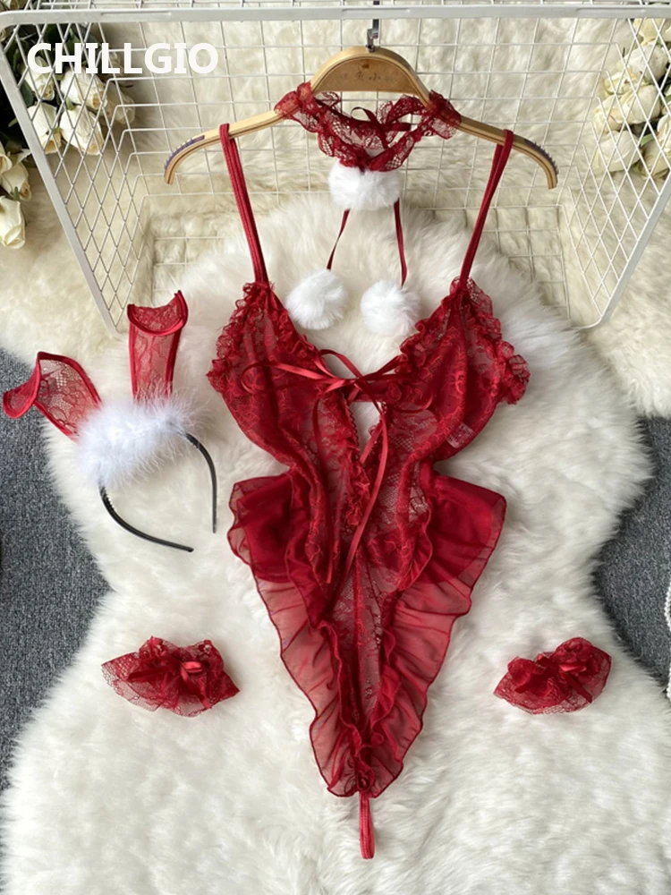 CHILLGIO Women Sexy Lace Combination Bodysuits Fashion Erotic Catsuits Lingerie Chic Intimate Sleepwear Hollow Strappy Rompers
CHILLGIO Women Sexy Lace Combination Bodysuits Fashion Erotic Catsuits Lingerie Chic Intimate Sleepwear Hollow Strappy Rompers
