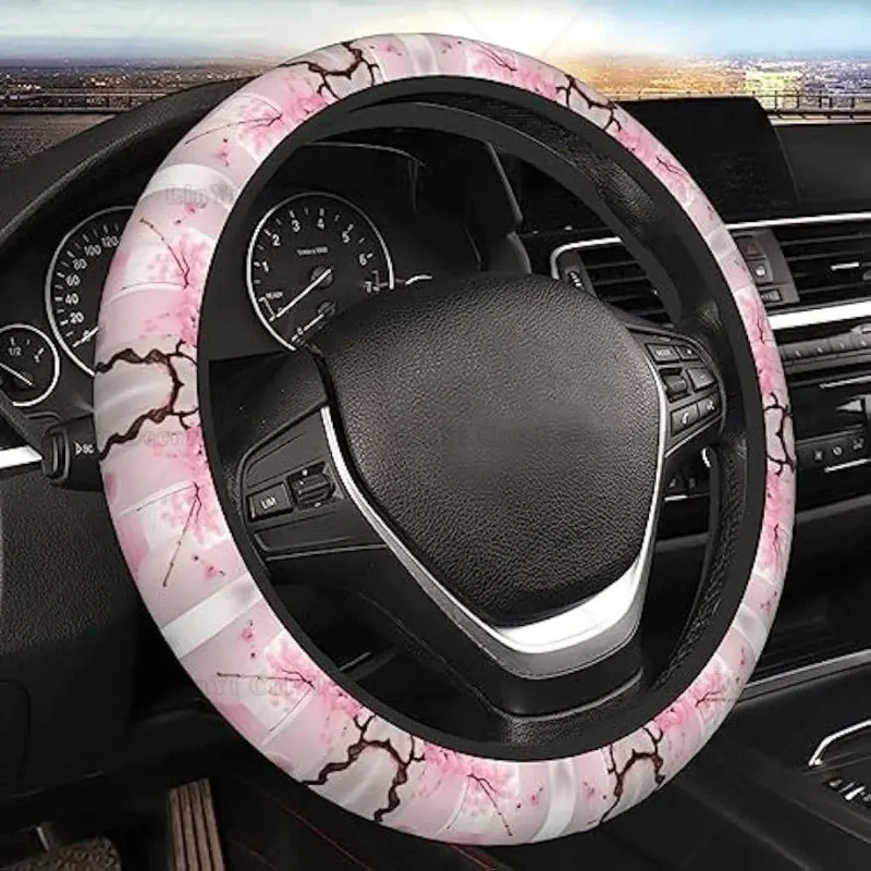 Pink Cherry Blossom Elastic Car Steering Wheel Cover High Elastic Chloroprene Rubber Eco Friendly Durable Car Interior 15 inch
Pink Cherry Blossom Elastic Car Steering Wheel Cover High Elastic Chloroprene Rubber Eco Friendly Durable Car Interior 15 inch