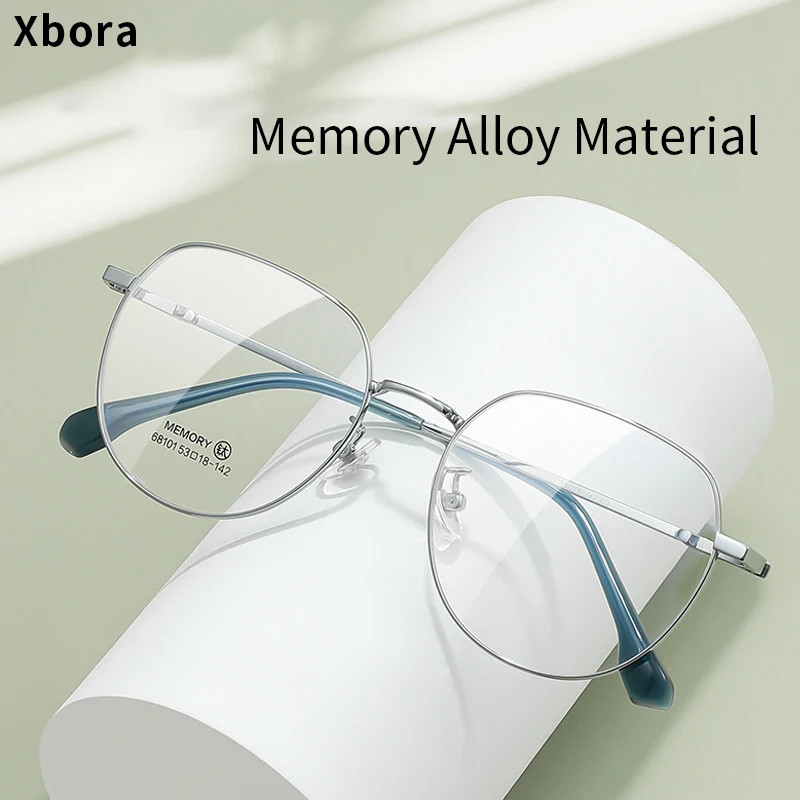 

Xbora Men's And Women's Eyewear Frames Retro Oval Eyelasses Frames Flexible Memory Optical Prescription Glasses 68101JY