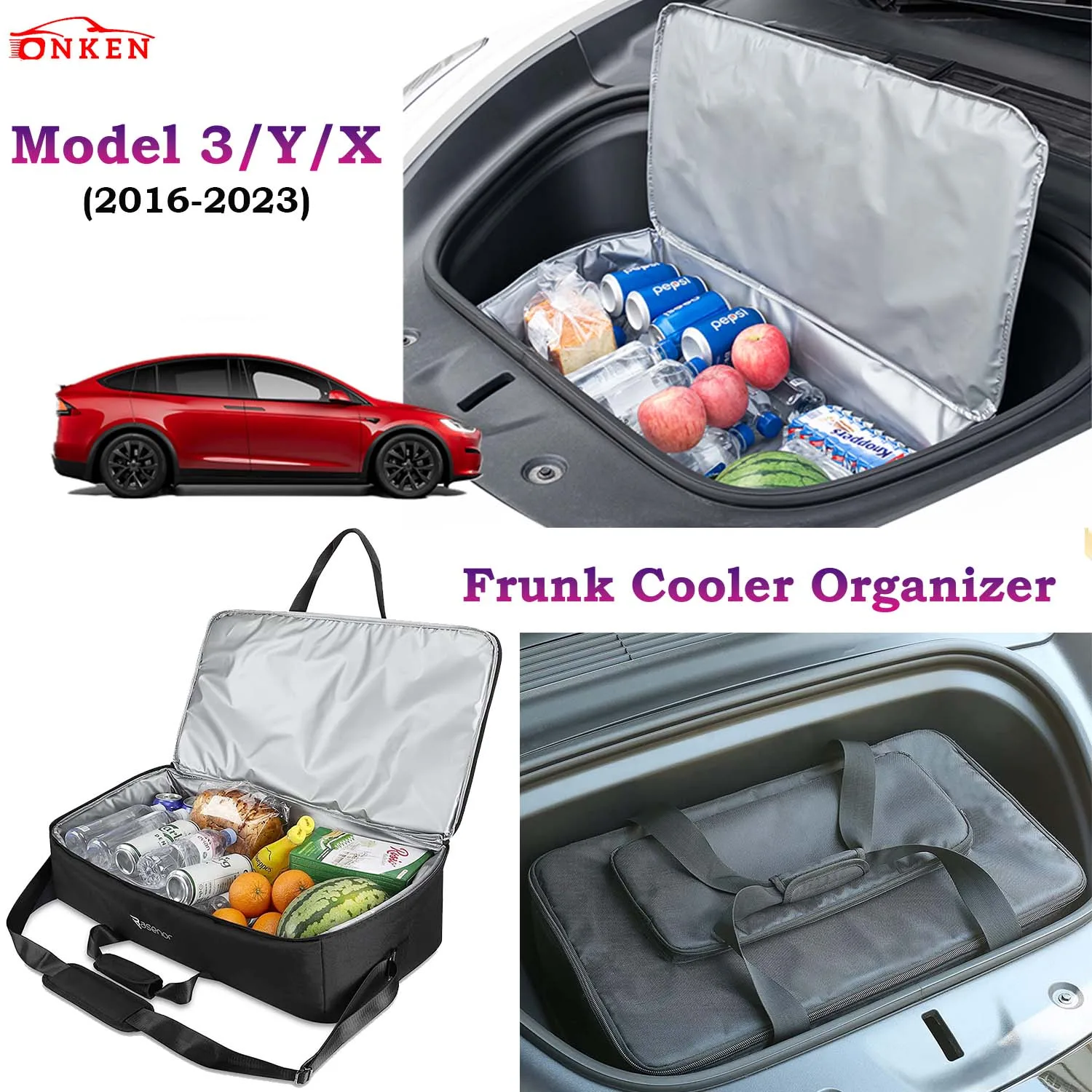 For Tesla Model 3 Model Y Model X 2016-2023 Frunk Cooler Organizer Insulation Bag Car Storage Organizer Insulated Leakproof 
For Tesla Model 3 Model Y Model X 2016-2023 Frunk Cooler Organizer Insulation Bag Car Storage Organizer Insulated Leakproof