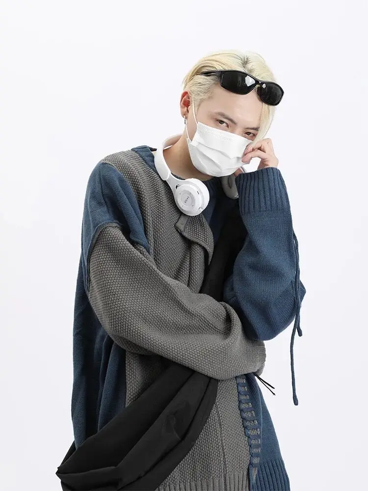 American Style High Street Destroy Style Patchwork Sweater Men Autumn and Winter Fashion Trend Design Sense Handsome Knitwear
American Style High Street Destroy Style Patchwork Sweater Men Autumn and Winter Fashion Trend Design Sense Handsome Knitwear