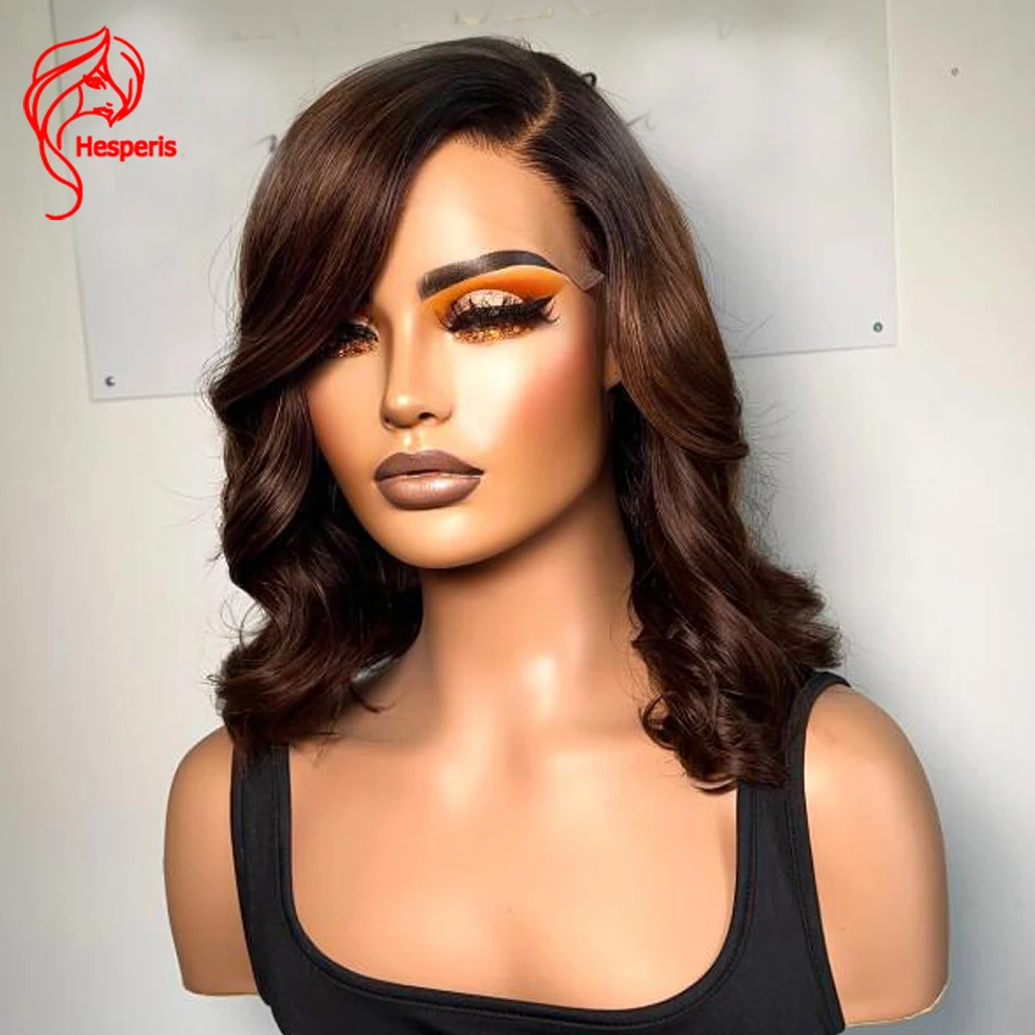 Hesperis Short Wave Human Hair Wig Pre Plucked Brazilian Remy Side Part 13x6 Ombre Lace Front Human Hair Wigs For Black Women
Hesperis Short Wave Human Hair Wig Pre Plucked Brazilian Remy Side Part 13x6 Ombre Lace Front Human Hair Wigs For Black Women