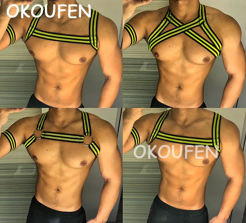 Men's Chest Strap Harness Fluorescent Sexy translucent Straps Nightclub wp Party Dance Costumes
Men's Chest Strap Harness Fluorescent Sexy translucent Straps Nightclub wp Party Dance Costumes