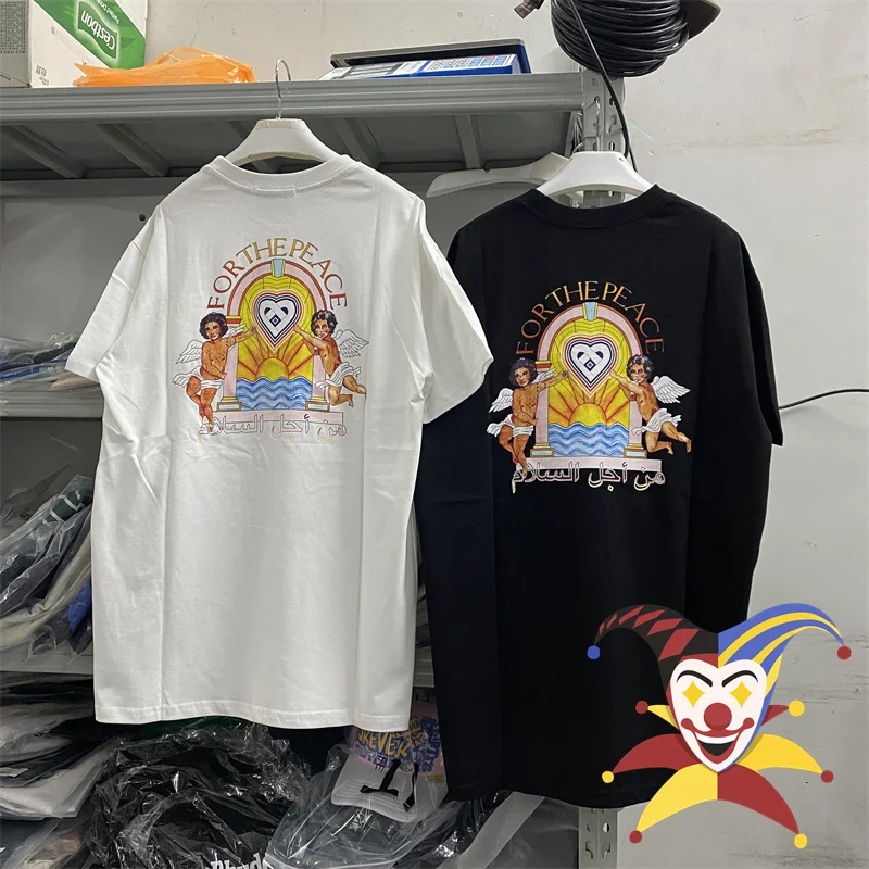 FOR THE PEACE Casablanca T-Shirts Men Women Top Tees Angel Print Short Sleeve T Shirt
FOR THE PEACE Casablanca T-Shirts Men Women Top Tees Angel Print Short Sleeve T Shirt