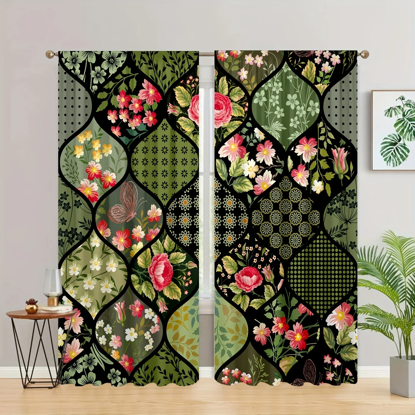 2pcs Vintage Flowers Print Curtains Rod Pocket Window Treatment For Bedroom Office Kitchen Living Room Study Home Decor
2pcs Vintage Flowers Print Curtains Rod Pocket Window Treatment For Bedroom Office Kitchen Living Room Study Home Decor