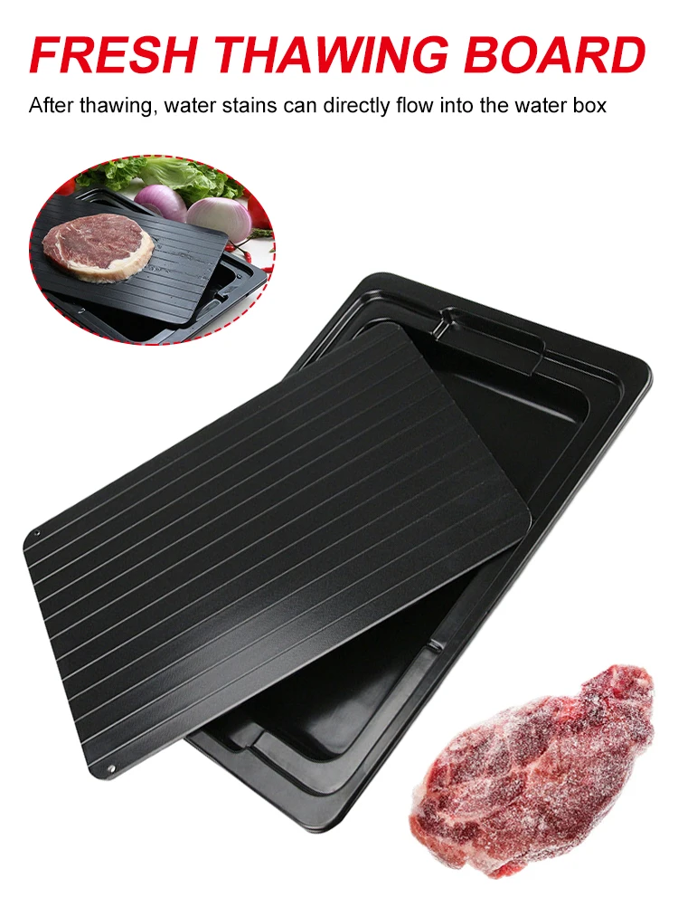 Defrosting Trays for Frozen Meat and Food Aluminum Thawing Plate with Drip Pan Quick Defroster Board Defrosting Mat Large Size
Defrosting Trays for Frozen Meat and Food Aluminum Thawing Plate with Drip Pan Quick Defroster Board Defrosting Mat Large Size