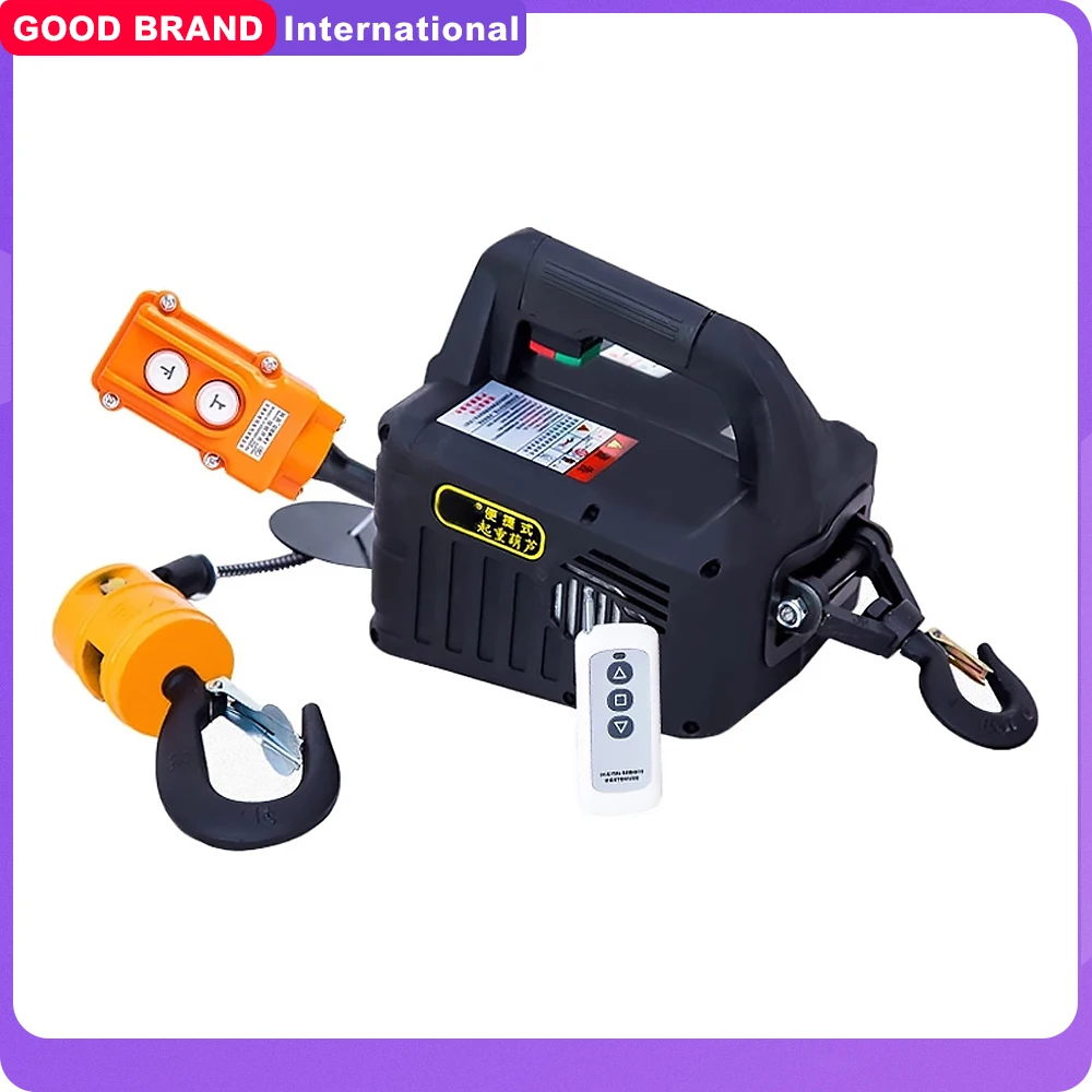220v 500kg Remote control crane hoist wire rope electric hoist aluminum shell hoist household indoor small crane hoist
220v 500kg Remote control crane hoist wire rope electric hoist aluminum shell hoist household indoor small crane hoist