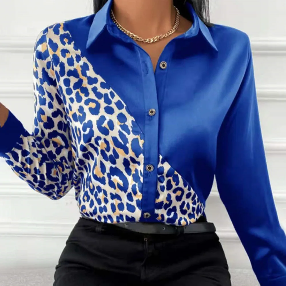 Leopard Patchwork Casual Shirt Blouse Woman Autumn Fashion Button Long Sleeve Shirts For Women 2021 White Print Office Top Femme
Leopard Patchwork Casual Shirt Blouse Woman Autumn Fashion Button Long Sleeve Shirts For Women 2021 White Print Office Top Femme