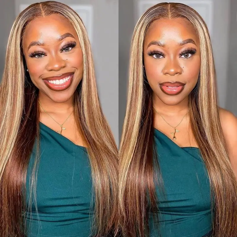 Gefily Highlight Straight Wig Lace Front Human 4/27 Hair Wigs For Black Women Honey Blonde Full HD Lace Frontal Glueless Wigs
Gefily Highlight Straight Wig Lace Front Human 4/27 Hair Wigs For Black Women Honey Blonde Full HD Lace Frontal Glueless Wigs