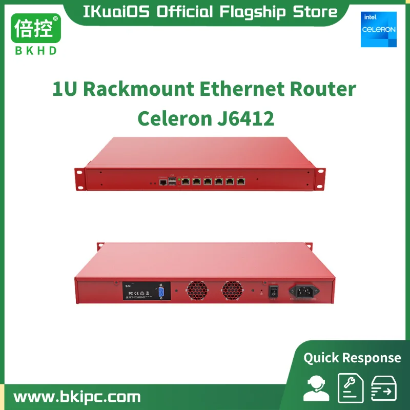 Сетевой маршрутизатор IKuaiOS Red 1U Celeron J6412, 6x2,5G, Ethernet, подходит для сетевой безопасности
Сетевой маршрутизатор IKuaiOS Red 1U Celeron J6412, 6x2,5G, Ethernet, подходит для сетевой безопасности