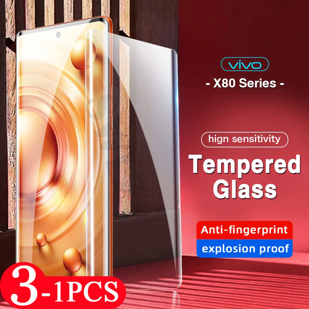 

3/2/1Pcs 9D cover For vivo NEX 3 3S S16 S15 S12 pro UV Tempered Glass x90 x80 pro plus screen protector UV Glass protective film