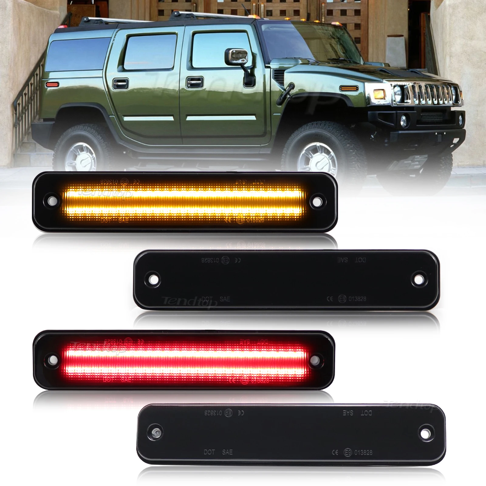 4Pcs For Hummer H2 2003 2004 2005 2006 2007 2008 2009 LED Side Fender Marker Light Assembly Smoked Lens Front Amber Rear Red
4Pcs For Hummer H2 2003 2004 2005 2006 2007 2008 2009 LED Side Fender Marker Light Assembly Smoked Lens Front Amber Rear Red