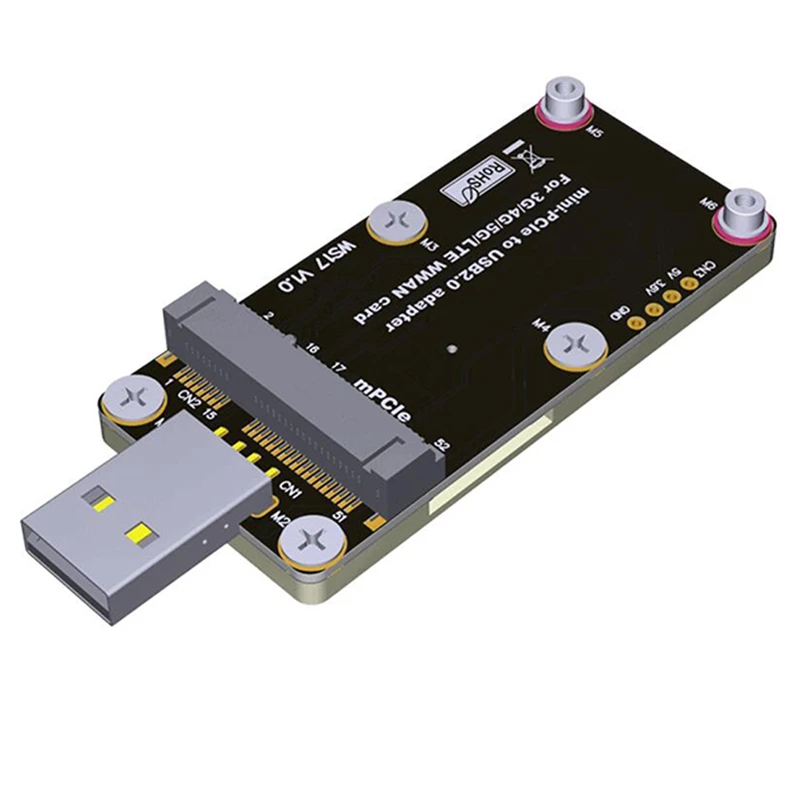

Адаптер Mini-Pcie к USB 2,0 для 3G/4G/5G/LTE, карта WWAN с двумя слотами для SIM-карт, высокоскоростная подставка USB 2,0