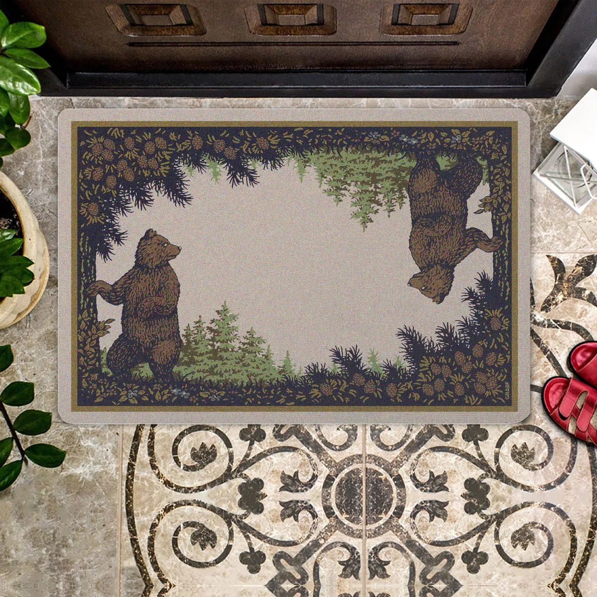 Native Pattern Royal Vintige Flannel Doormat Funny Porch Rug Mats Floor Carpet 3D Indoor Outdoor Doormat Non-slip -1
Native Pattern Royal Vintige Flannel Doormat Funny Porch Rug Mats Floor Carpet 3D Indoor Outdoor Doormat Non-slip -1