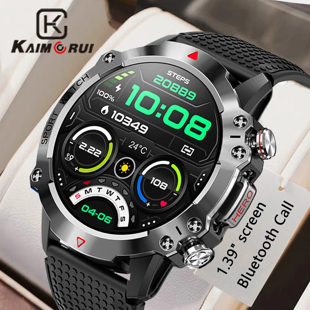 KAIMORUI Смарт-часы 1,39 дюймов 360 * 360px экран 450 мАч большой аккумулятор 100 + спортивные режимы военный класс Открытый Smartwatch для мужчин
KAIMORUI Смарт-часы 1,39 дюймов 360 * 360px экран 450 мАч большой аккумулятор 100 + спортивные режимы военный класс Открытый Smartwatch для мужчин