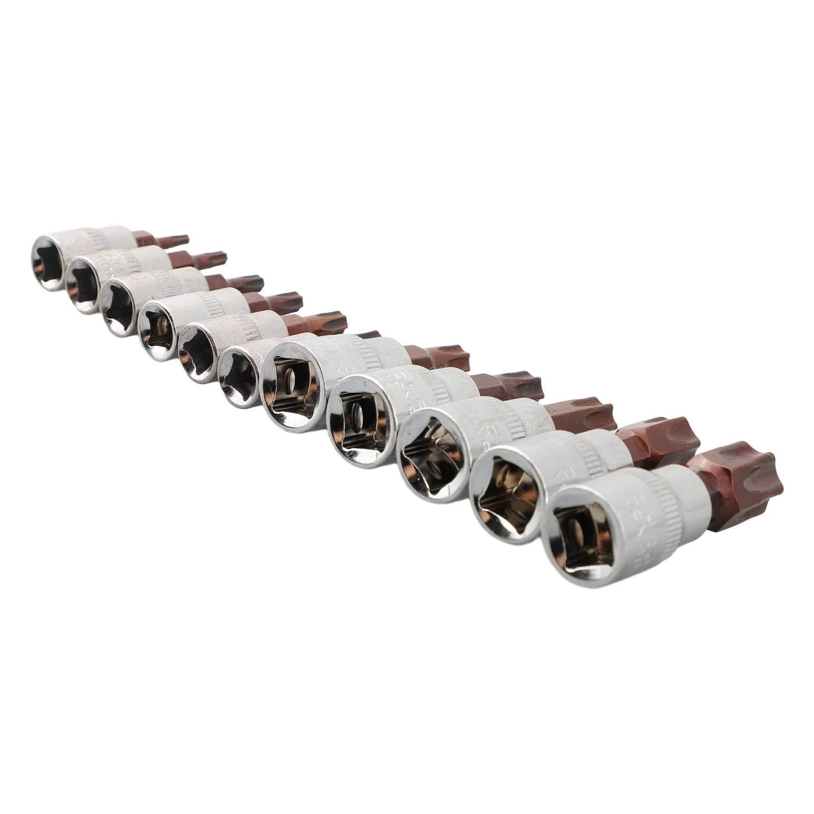 11PCS 3/8 1/4inch Drive Alloy Torx Screwdriver Bits Socket Bit T10-T60 Hand Tool Hand Tool Electric Maintenance Tools
11PCS 3/8 1/4inch Drive Alloy Torx Screwdriver Bits Socket Bit T10-T60 Hand Tool Hand Tool Electric Maintenance Tools