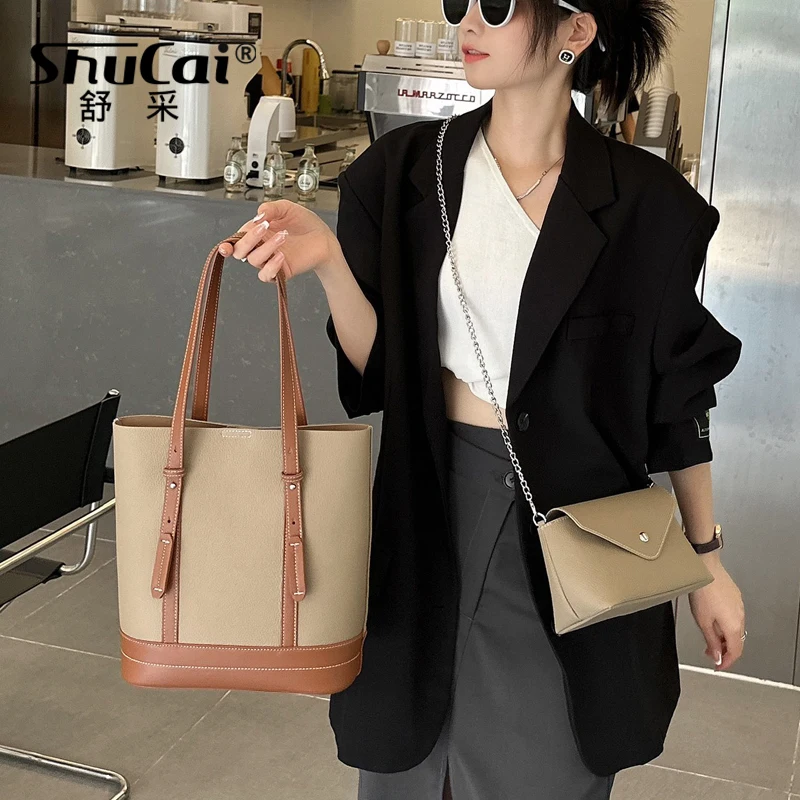 2023 new first-layer leather color-matching fashion real leather leather tote bag female high-capacity mother bag handbag
2023 new first-layer leather color-matching fashion real leather leather tote bag female high-capacity mother bag handbag