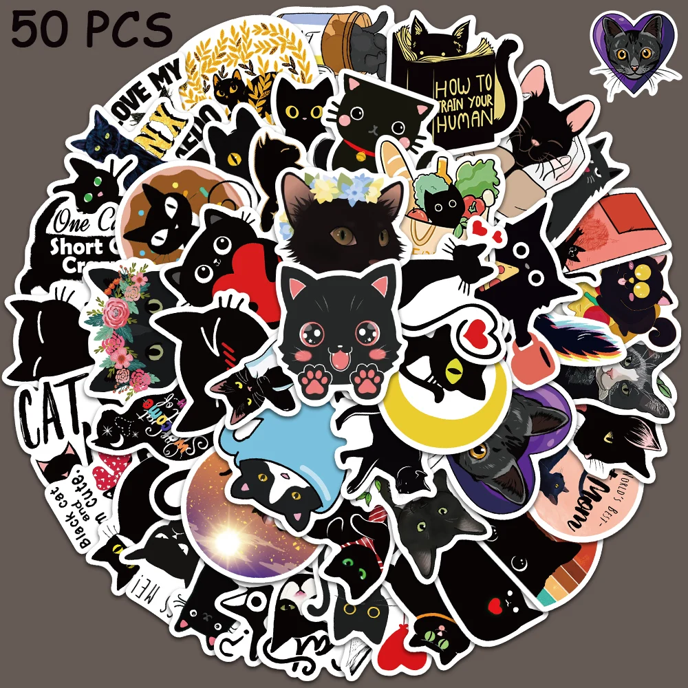 50pcs Cute Black Cat Animal Stickers Waterproof Vinyl Laptop Guitar Skateboard Luggage Phone Fridge Graffiti Sticker Decals
50pcs Cute Black Cat Animal Stickers Waterproof Vinyl Laptop Guitar Skateboard Luggage Phone Fridge Graffiti Sticker Decals