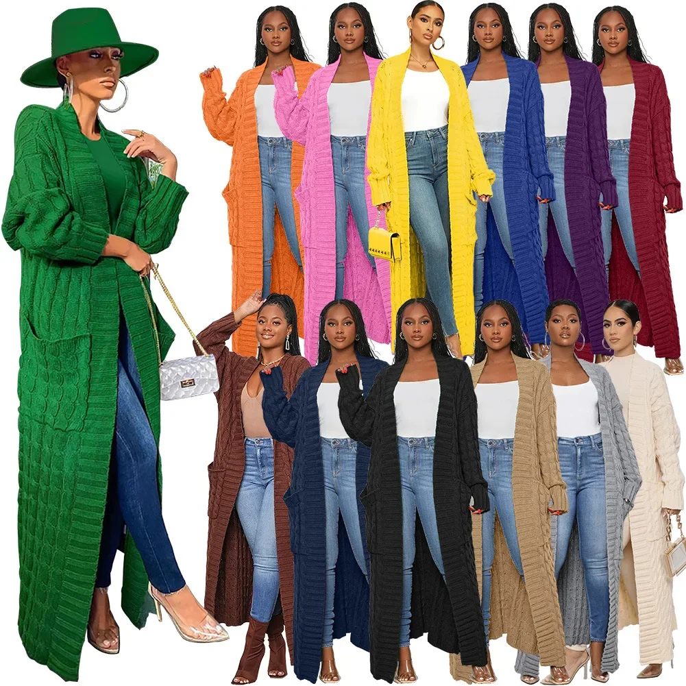 Casual Cardigan Women Long Coat Solid Color Sweaters With Pocket Streetwear Keep Warm Winter Clothes For Women Outfit
Casual Cardigan Women Long Coat Solid Color Sweaters With Pocket Streetwear Keep Warm Winter Clothes For Women Outfit
