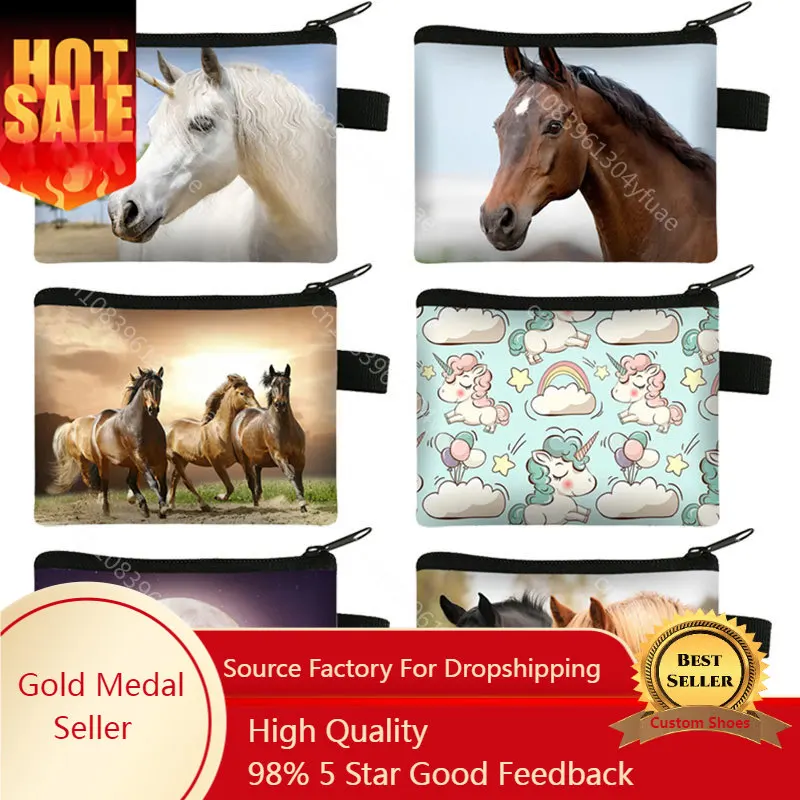 Animal Horse Print Coin Purses cute Unicorn Woman Wallet Credit Card Key Earphones Holder Coin Bag Zipper Pouch Lipsticks Bag
Animal Horse Print Coin Purses cute Unicorn Woman Wallet Credit Card Key Earphones Holder Coin Bag Zipper Pouch Lipsticks Bag