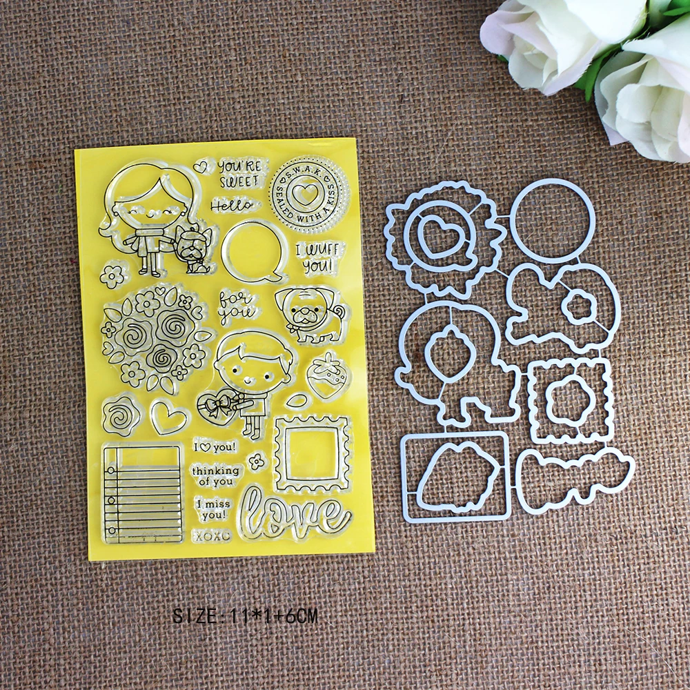 Kids Animals Love Stamps & Dies Dog Clear Stamps / Seals Scrapbooking Album Paper Cards Craft Embossing Craft Die Cutting
Kids Animals Love Stamps & Dies Dog Clear Stamps / Seals Scrapbooking Album Paper Cards Craft Embossing Craft Die Cutting