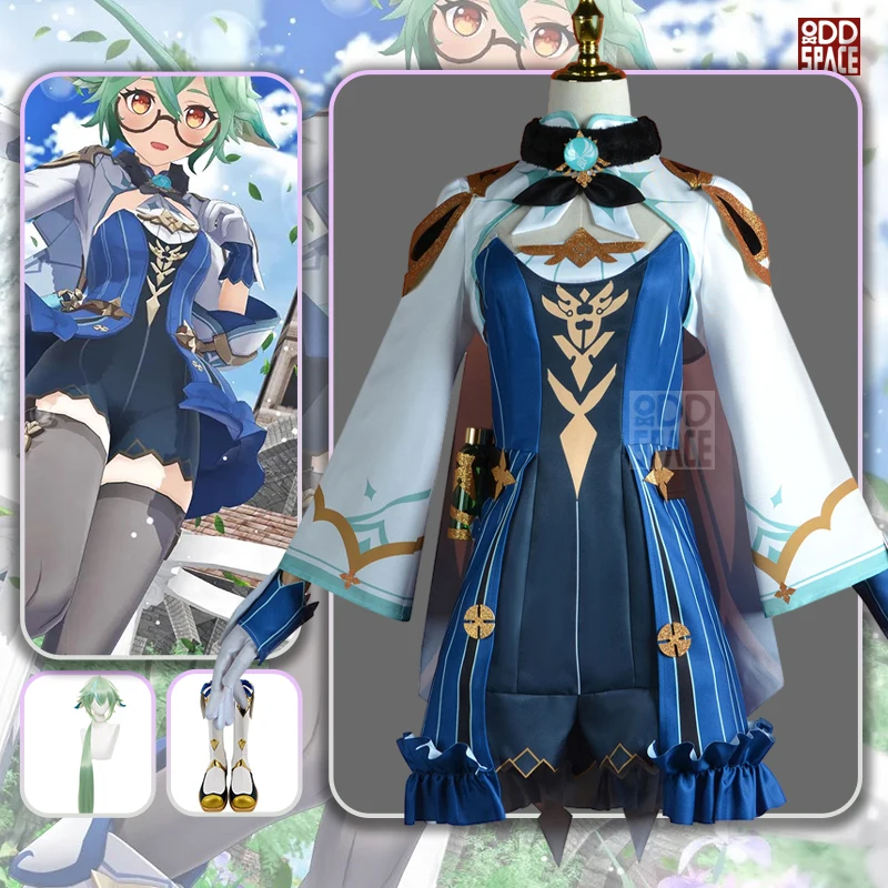 Sucrose Cosplay Costume Genshin Impact Cosplay Game Uniform Wig Halloween Christmas Costume Sucrose Dress Retro Mechanical Style
Sucrose Cosplay Costume Genshin Impact Cosplay Game Uniform Wig Halloween Christmas Costume Sucrose Dress Retro Mechanical Style