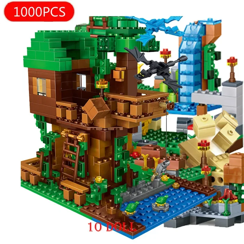 Minecraftinglys My World Bricks Set Mine Farm Mountain Cave Waterfall Village Jungle Tree House Figures City Building Blocks Toy
Minecraftinglys My World Bricks Set Mine Farm Mountain Cave Waterfall Village Jungle Tree House Figures City Building Blocks Toy