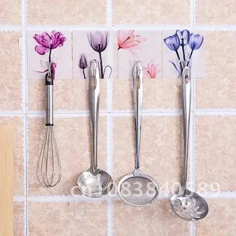 Portable PVC Kitchen Hanger Flower Pattern Bathroom Accessories Clothes Towel Rack Adhesive Hook Wall Sticky Holder 1 PC
Portable PVC Kitchen Hanger Flower Pattern Bathroom Accessories Clothes Towel Rack Adhesive Hook Wall Sticky Holder 1 PC