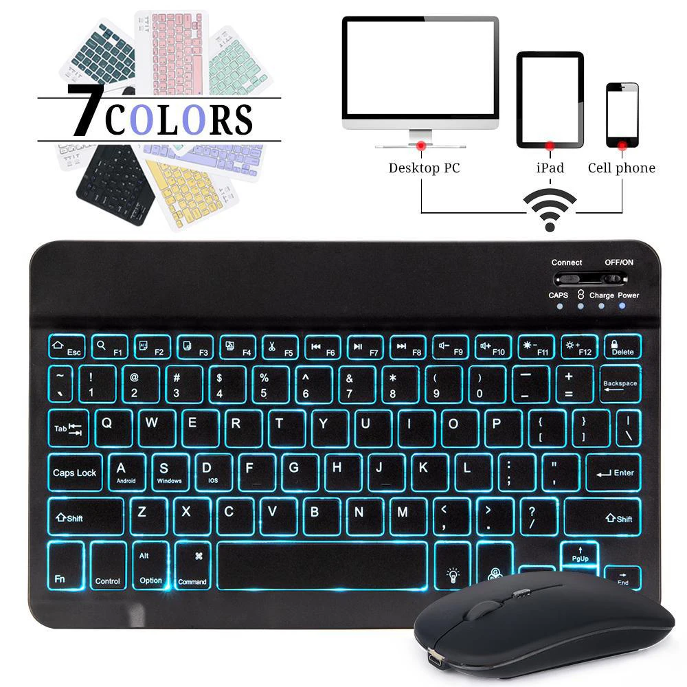 10 Inch With Backlight RGB Wireless Bluetooth Keyboard and Mouse for Mobile Phone Tablet Computer Notebook
10 Inch With Backlight RGB Wireless Bluetooth Keyboard and Mouse for Mobile Phone Tablet Computer Notebook
