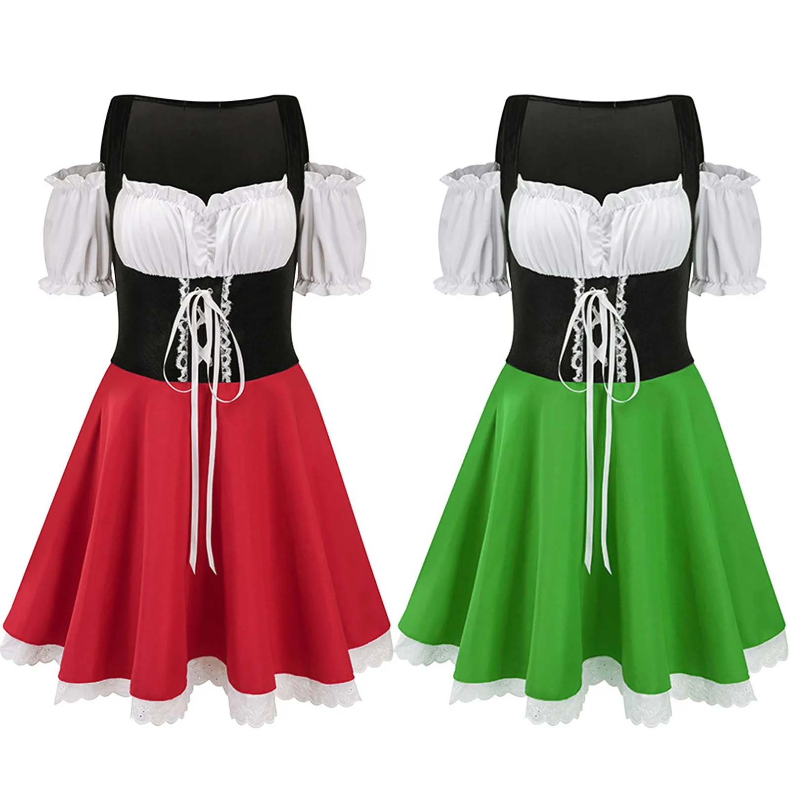 Women's Halloween Vintage Dress Germany Oktoberfest Short Sleeve A Line Beer Dresses Stage Performance Dress Gothic Sundress
Women's Halloween Vintage Dress Germany Oktoberfest Short Sleeve A Line Beer Dresses Stage Performance Dress Gothic Sundress