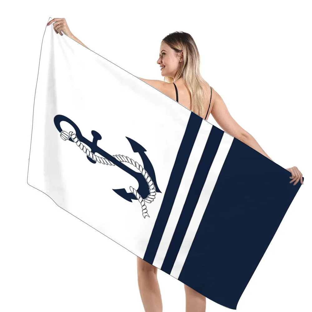 Rudder Anchor Beach Towel Navy Blue White Sea Sailboat Super Quick-drying Sand Free Bath Towel for Swimming Pool Travel Camping
Rudder Anchor Beach Towel Navy Blue White Sea Sailboat Super Quick-drying Sand Free Bath Towel for Swimming Pool Travel Camping