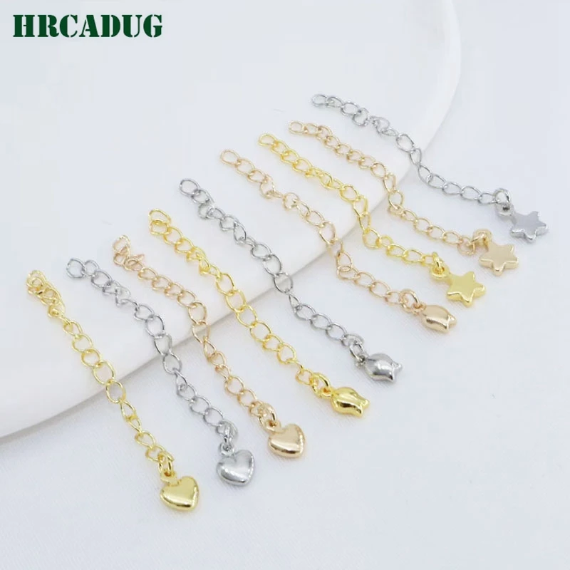 Tail Chain 18K Gold Plated Star Rose Heart Pendants Jewelry Extension Chains For DIY Necklace Bracelet Supplies Accessories
Tail Chain 18K Gold Plated Star Rose Heart Pendants Jewelry Extension Chains For DIY Necklace Bracelet Supplies Accessories
