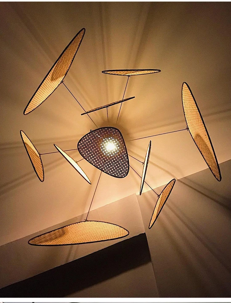 Designer New Black Rattan Lampshade Ceiling Chandelier Lighting for Living Dining Bedroom Restaurant Indoor Lighting Decoration Designer New Black Rattan Lampshade Ceiling Chandelier Lighting for Living Dining Bedroom Restaurant Indoor Lighting Decoration