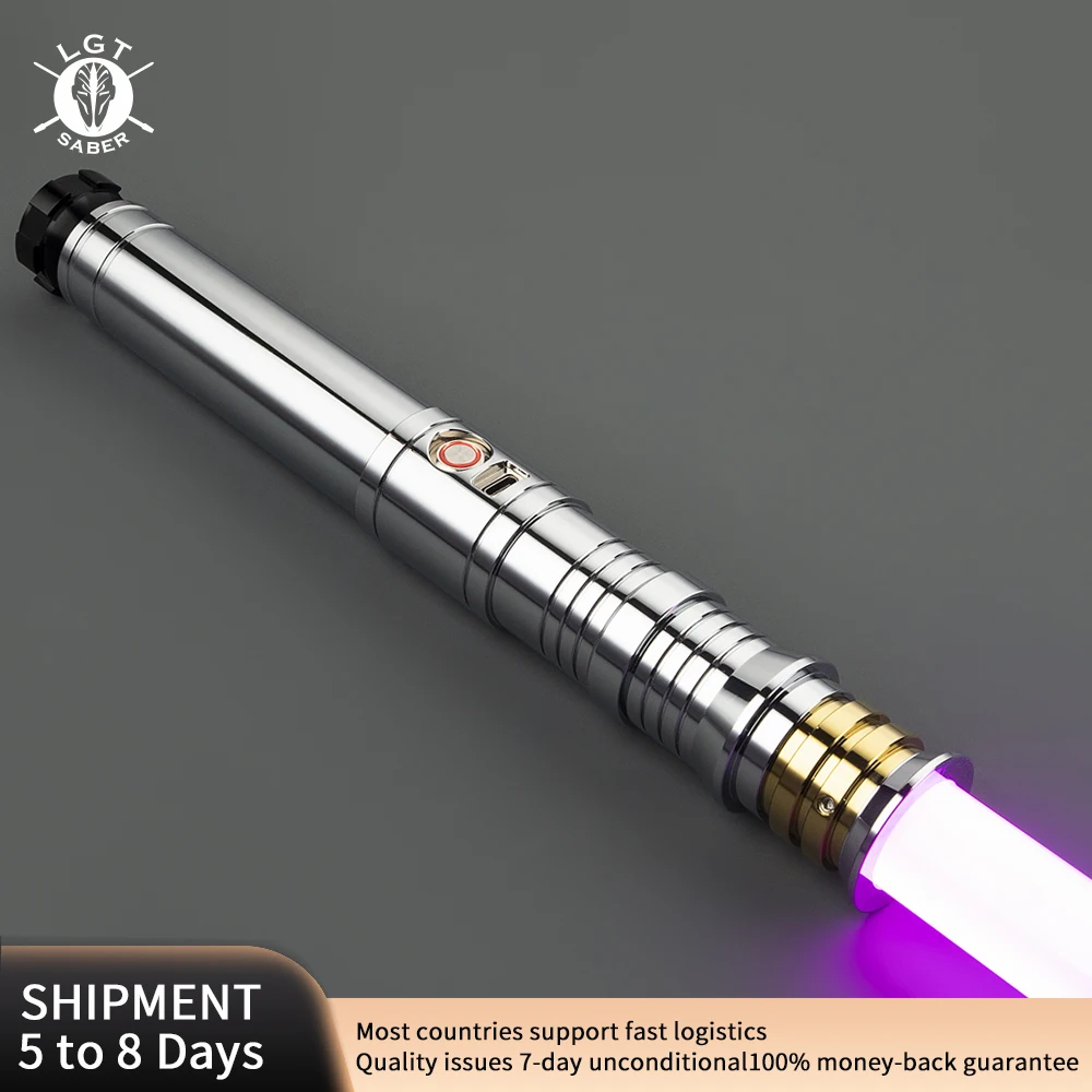 

Laser Saber Neopixel Lightsaber 20 Sound Fonts Sensitive Smooth Swing FX Dueling Laser Swords with 34RGB Infinite Color Changing