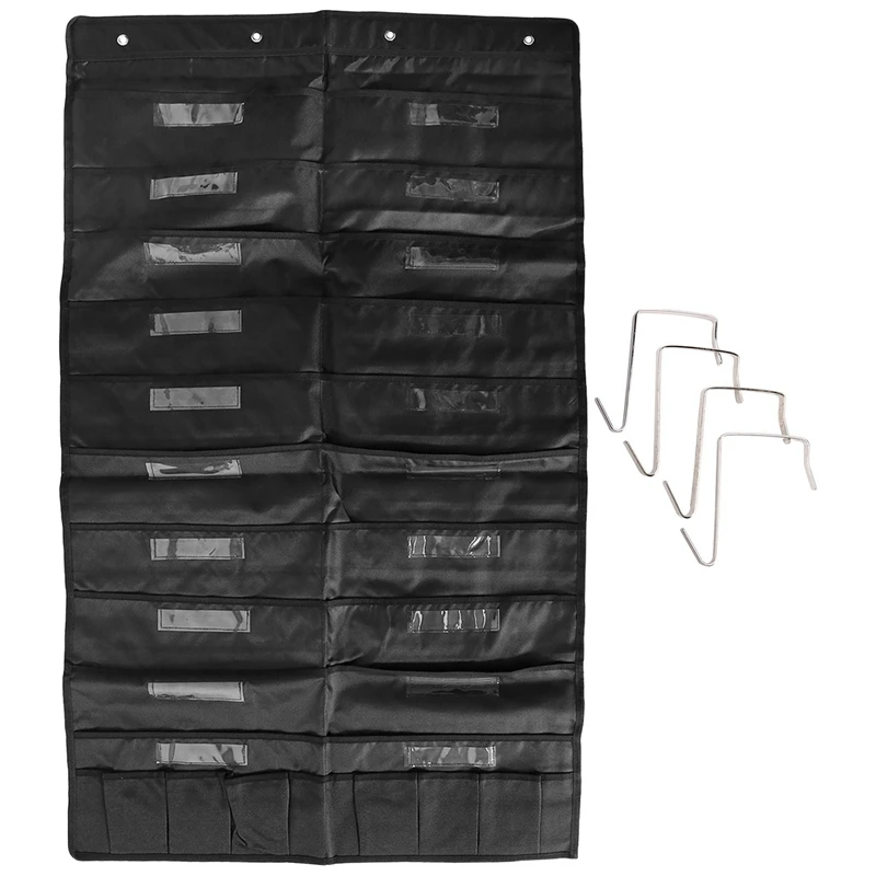 20 Pocket Door Hanging File Organizer With Name Tag,Black Wall Storage Pocket Charts With 4 Hangers,Great For Classroom,School,H
20 Pocket Door Hanging File Organizer With Name Tag,Black Wall Storage Pocket Charts With 4 Hangers,Great For Classroom,School,H
